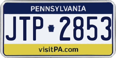PA license plate JTP2853