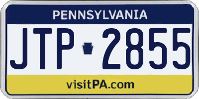 PA license plate JTP2855