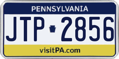 PA license plate JTP2856