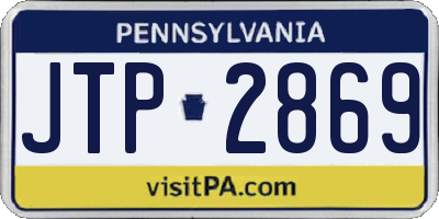 PA license plate JTP2869