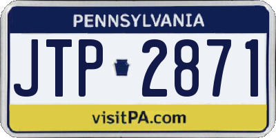 PA license plate JTP2871
