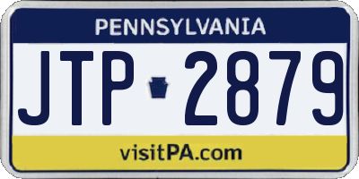 PA license plate JTP2879