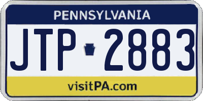 PA license plate JTP2883