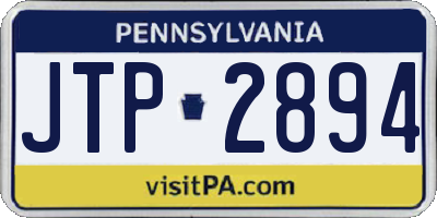 PA license plate JTP2894
