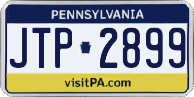PA license plate JTP2899