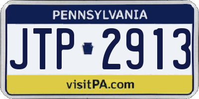 PA license plate JTP2913