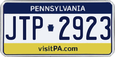 PA license plate JTP2923