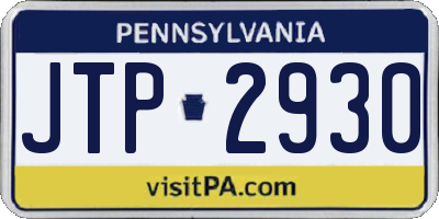 PA license plate JTP2930