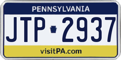 PA license plate JTP2937
