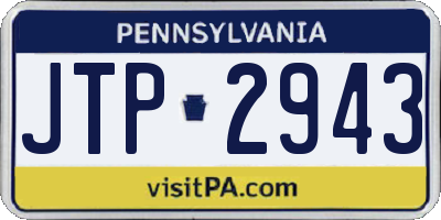 PA license plate JTP2943