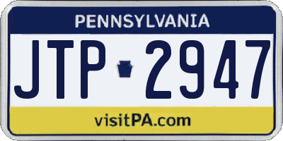 PA license plate JTP2947