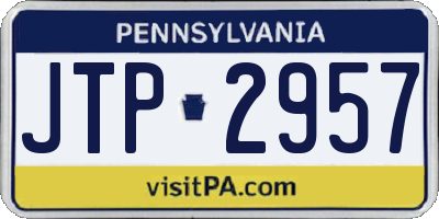 PA license plate JTP2957