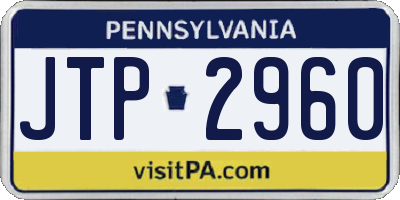 PA license plate JTP2960