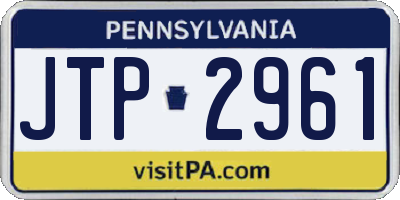 PA license plate JTP2961