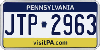 PA license plate JTP2963