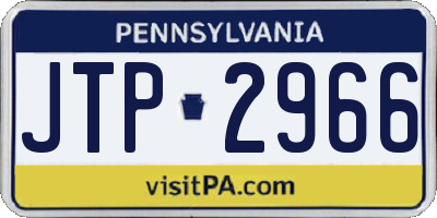 PA license plate JTP2966