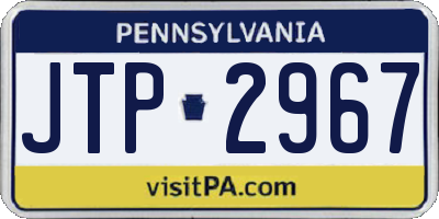 PA license plate JTP2967