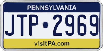 PA license plate JTP2969