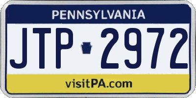 PA license plate JTP2972