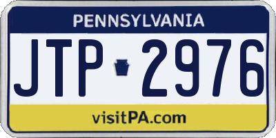 PA license plate JTP2976