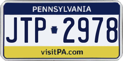 PA license plate JTP2978