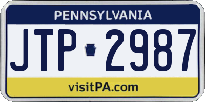 PA license plate JTP2987
