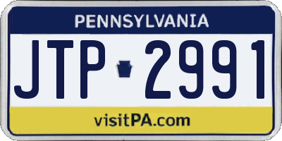 PA license plate JTP2991