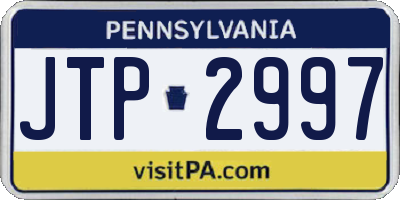 PA license plate JTP2997