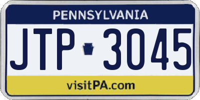 PA license plate JTP3045