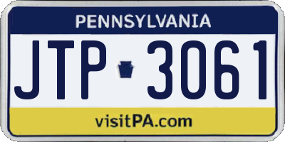 PA license plate JTP3061