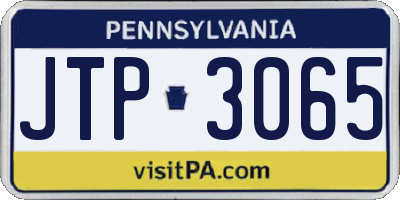 PA license plate JTP3065
