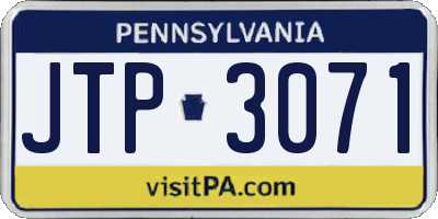 PA license plate JTP3071