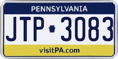 PA license plate JTP3083