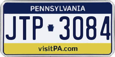 PA license plate JTP3084