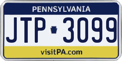 PA license plate JTP3099