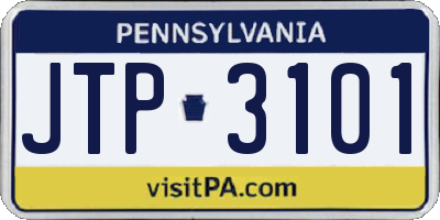 PA license plate JTP3101