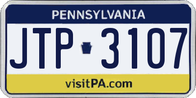PA license plate JTP3107