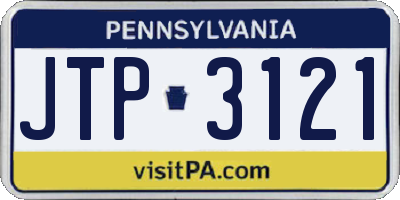 PA license plate JTP3121