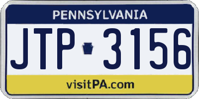 PA license plate JTP3156