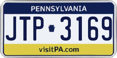 PA license plate JTP3169