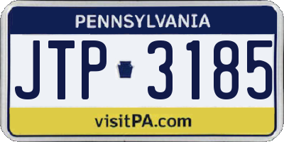 PA license plate JTP3185