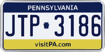 PA license plate JTP3186