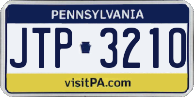 PA license plate JTP3210