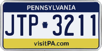 PA license plate JTP3211