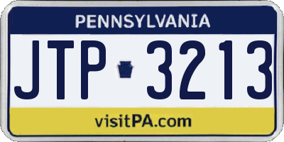 PA license plate JTP3213