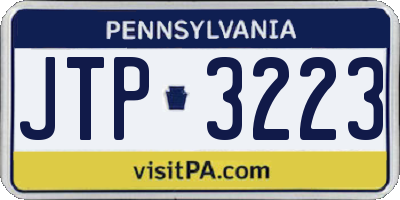 PA license plate JTP3223
