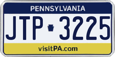 PA license plate JTP3225