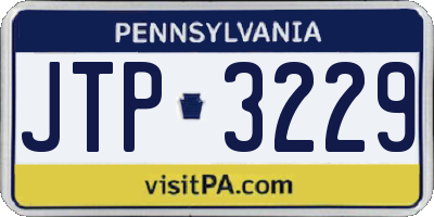 PA license plate JTP3229