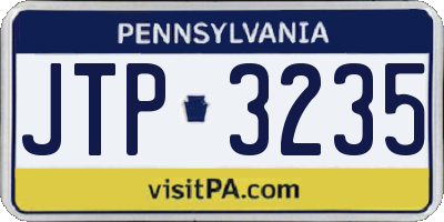 PA license plate JTP3235