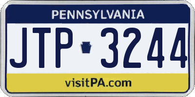 PA license plate JTP3244